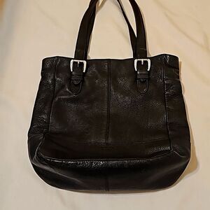 Ralph Lauren black leather tote